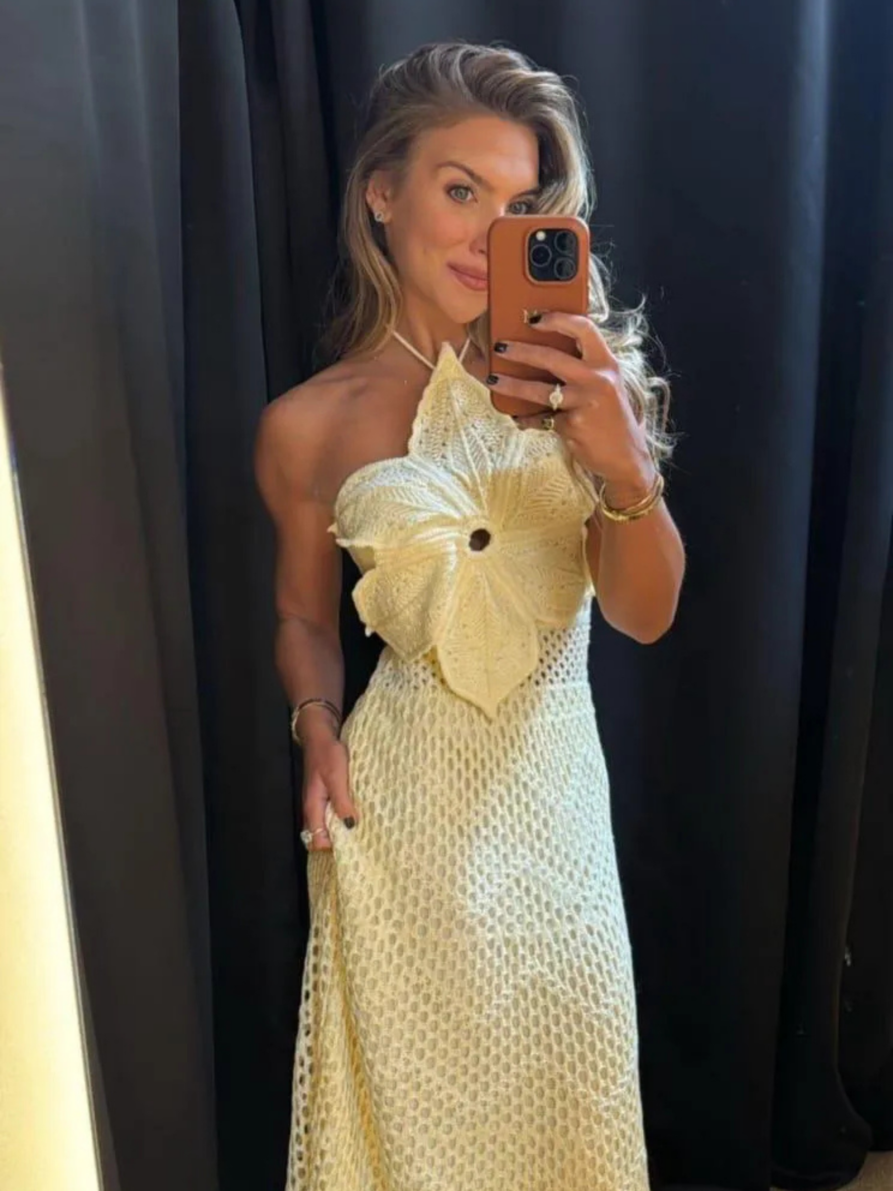 Vestido de Tricô Flor Jasmin