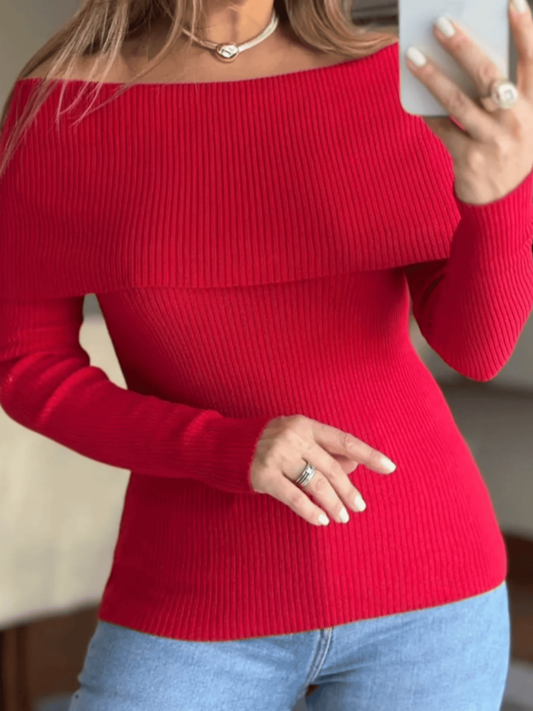 Blusa Feminina de Tricô Mikaelly