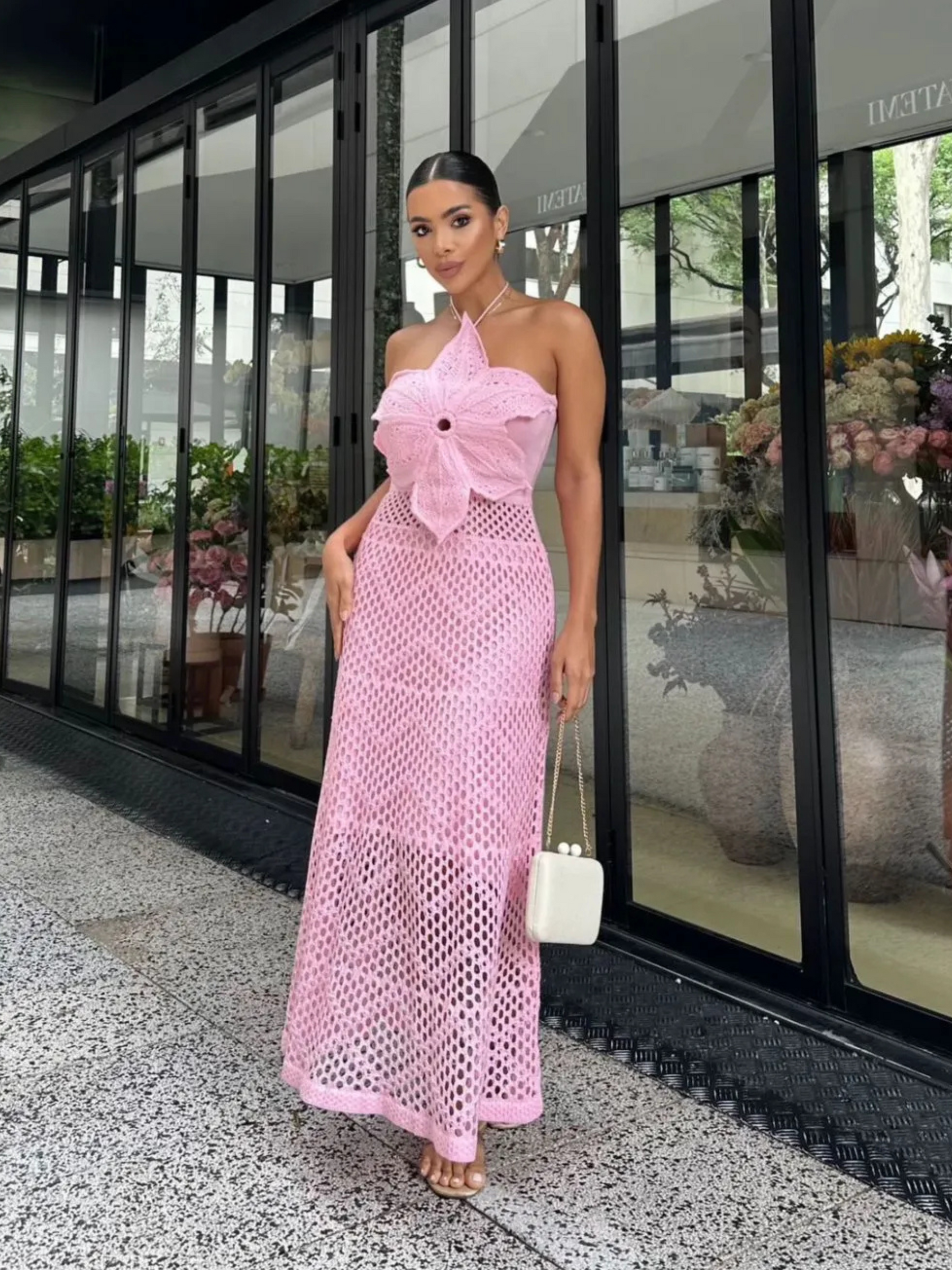 Vestido de Tricô Flor Jasmin