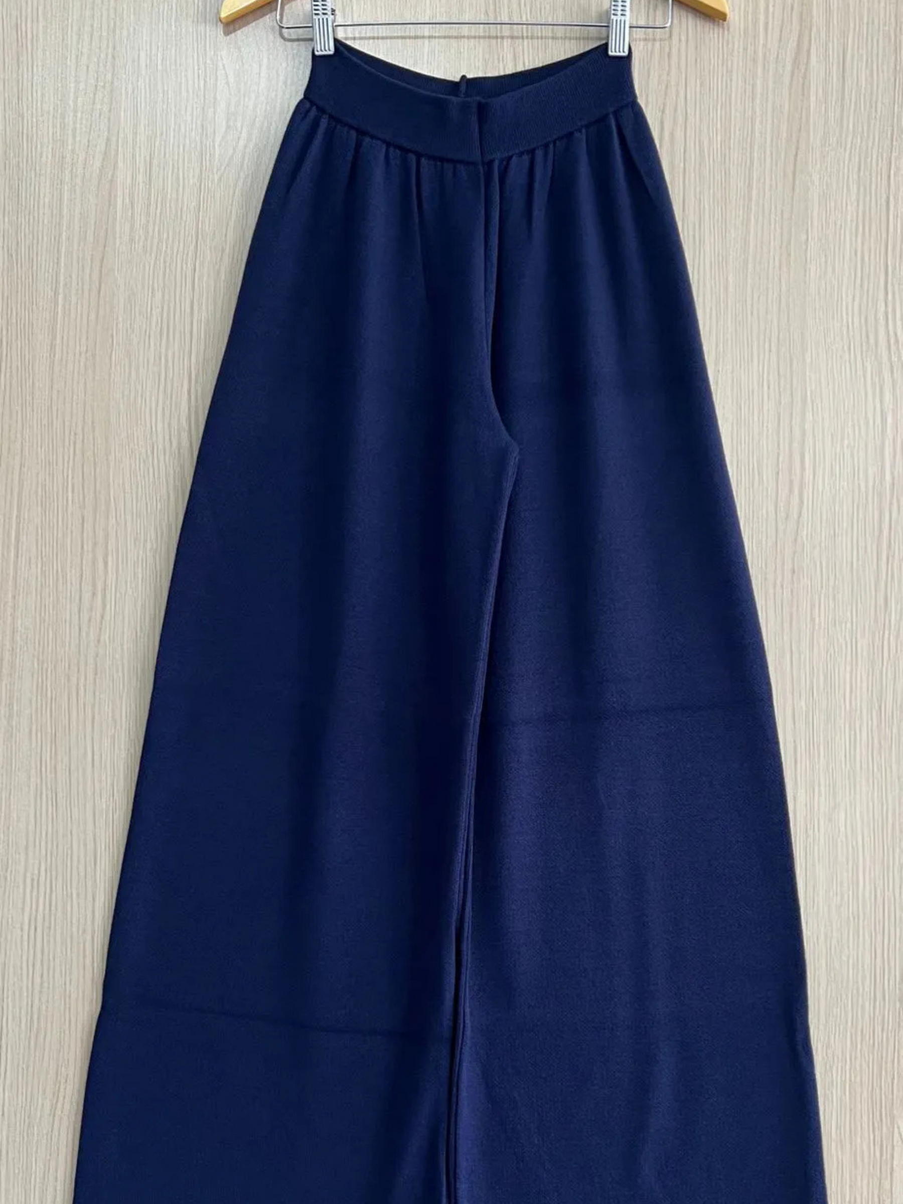 Calça de Tricô Pantalona
