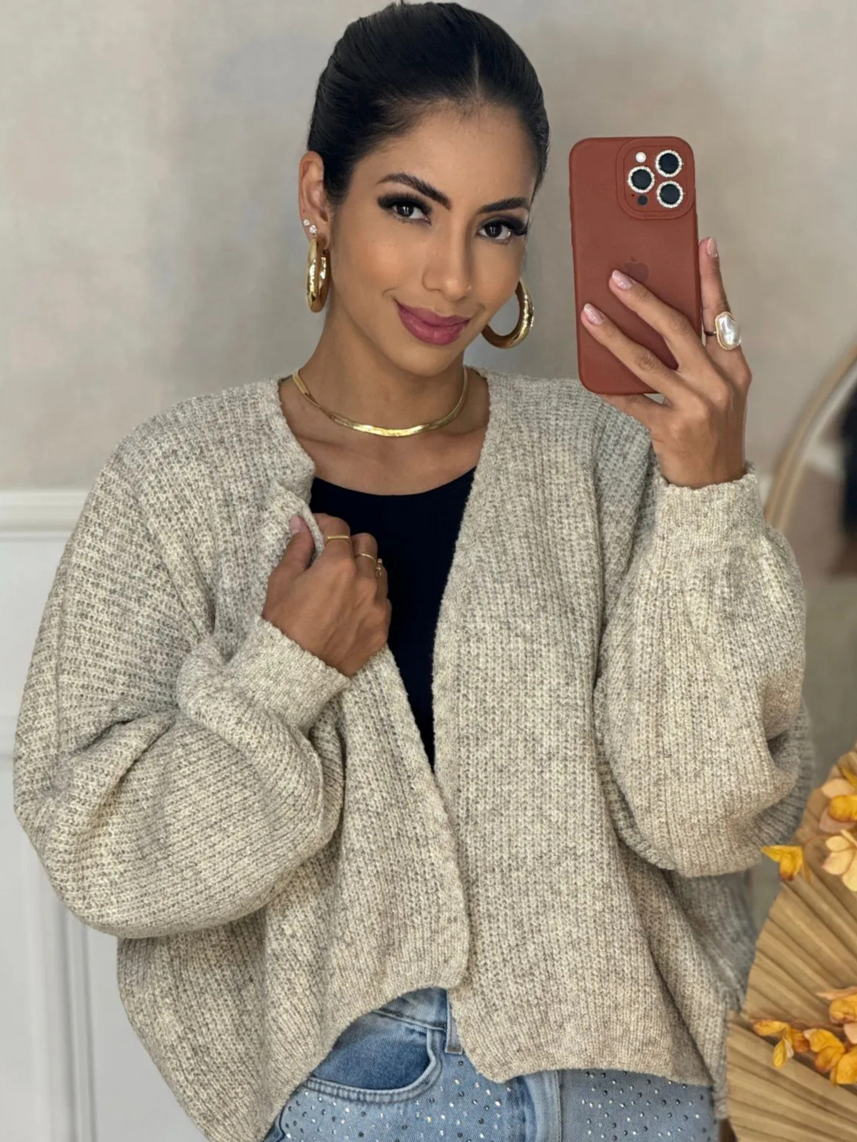 Casaco Feminino de Tricô Lizie