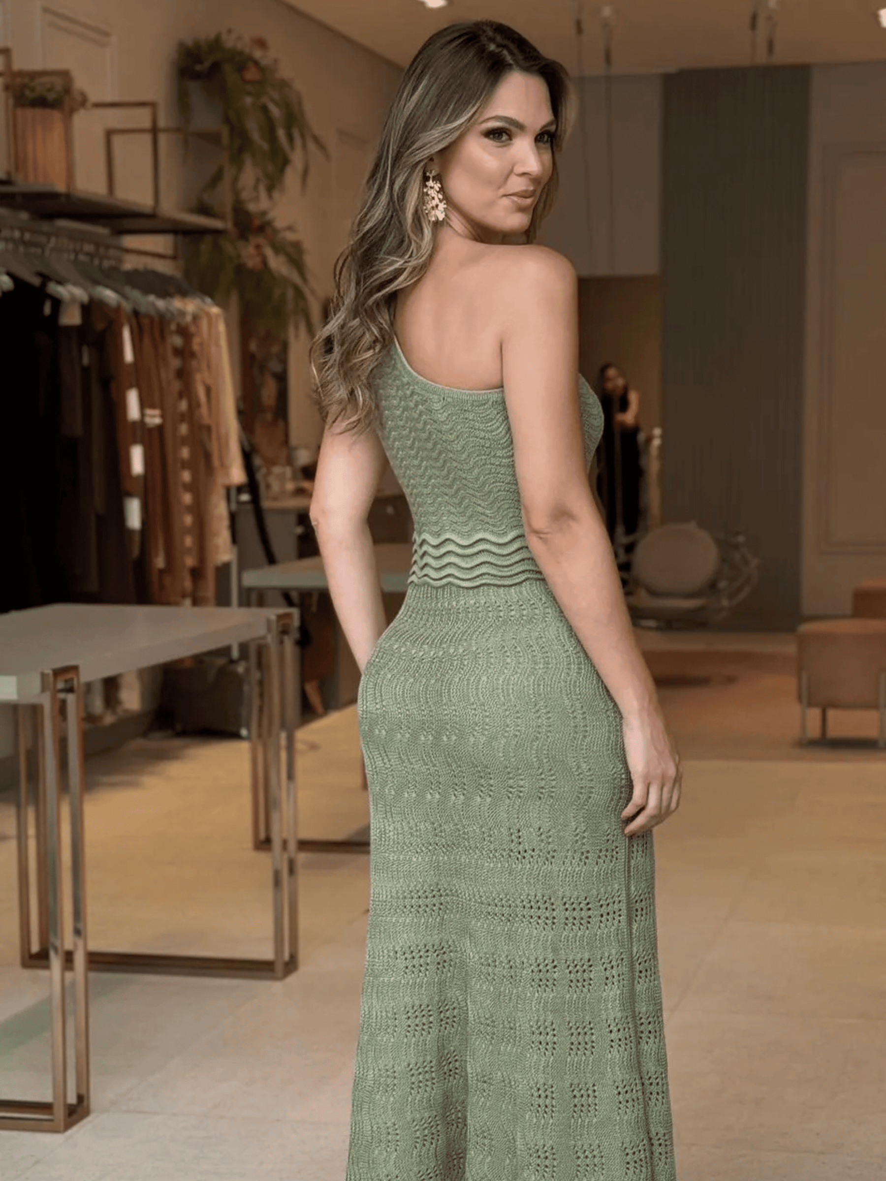 Vestido de Tricô Suiça