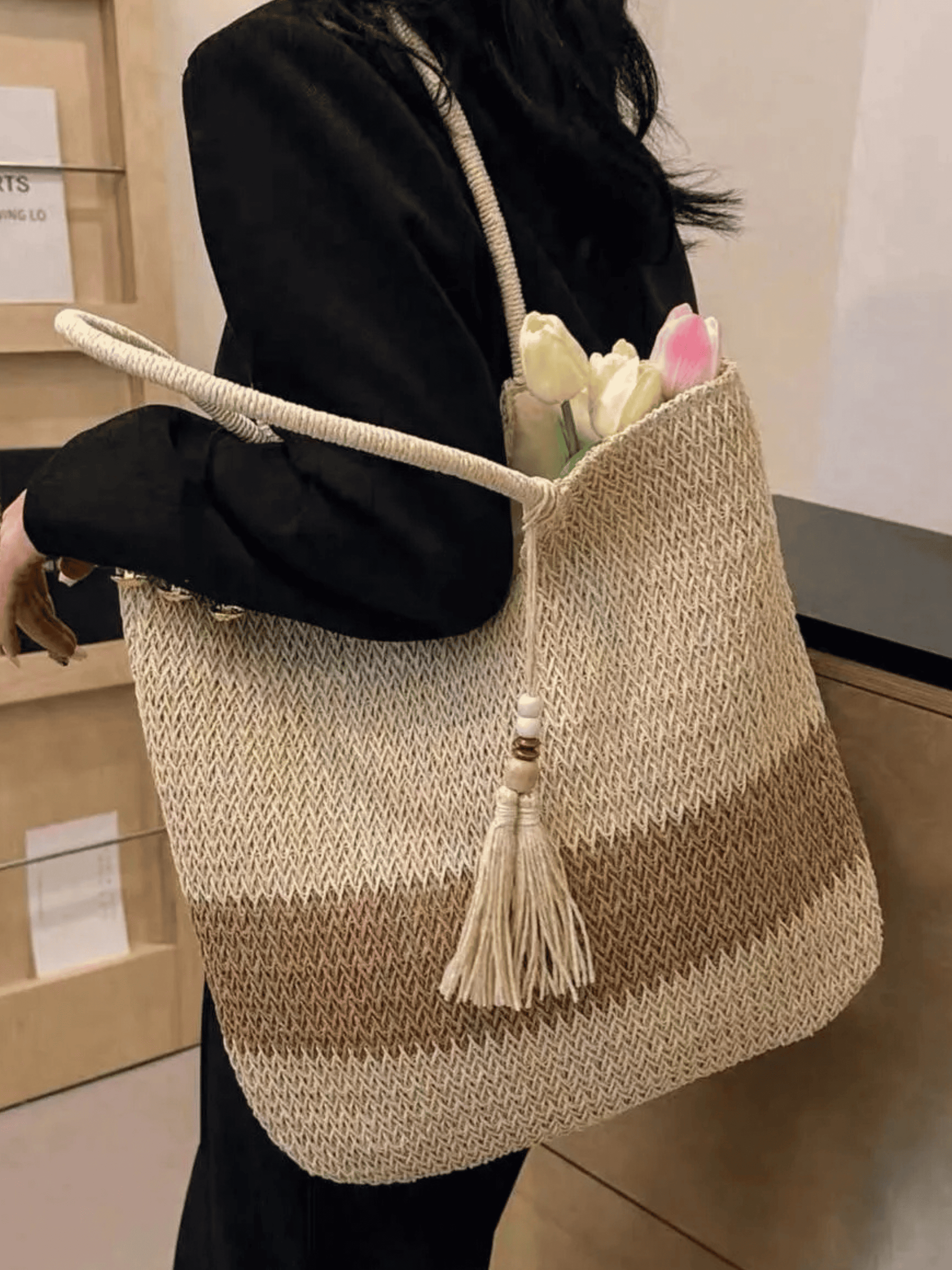 Bolsa Feminina Riviera Palha Chic