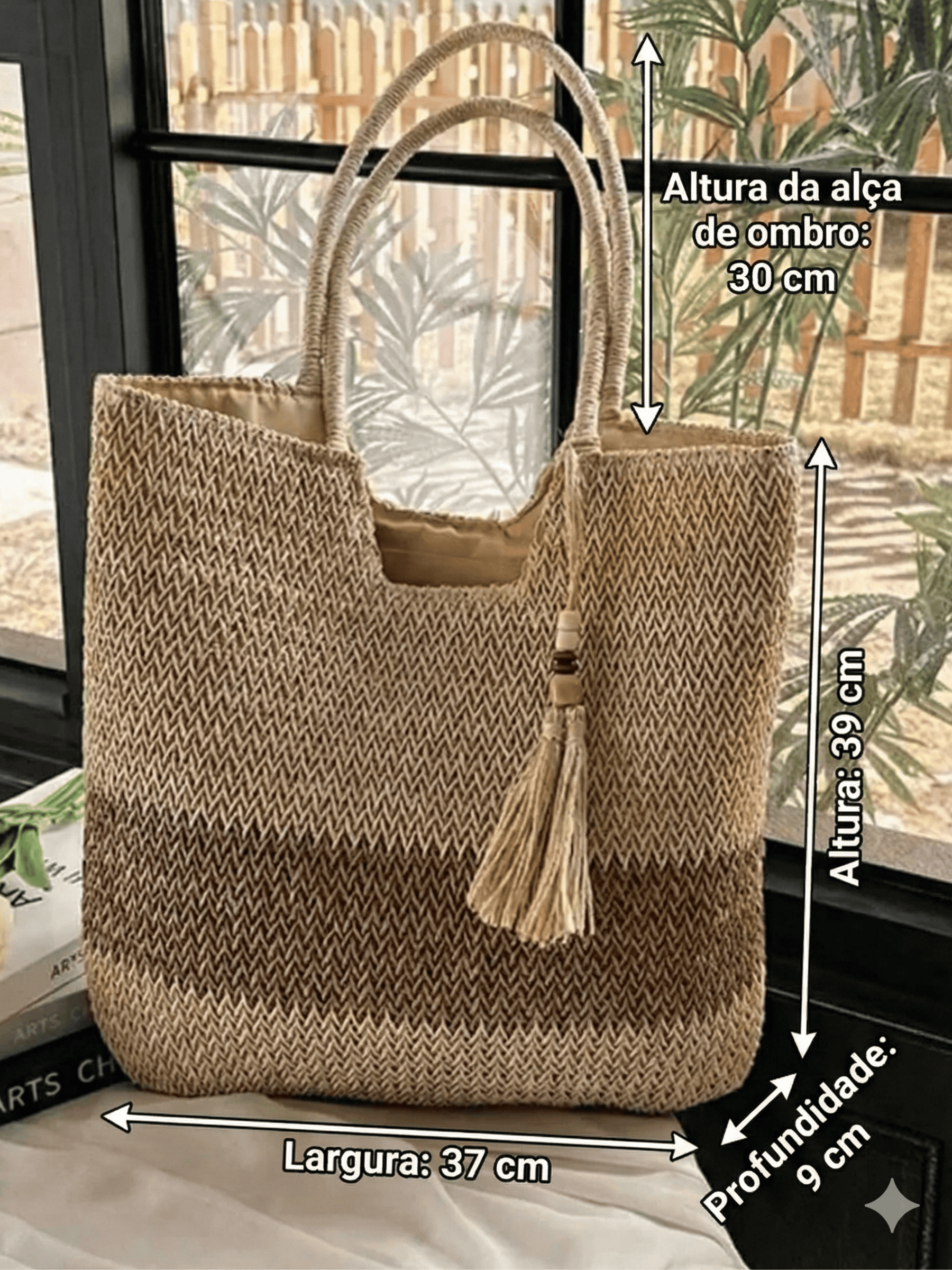 Bolsa Feminina Riviera Palha Chic