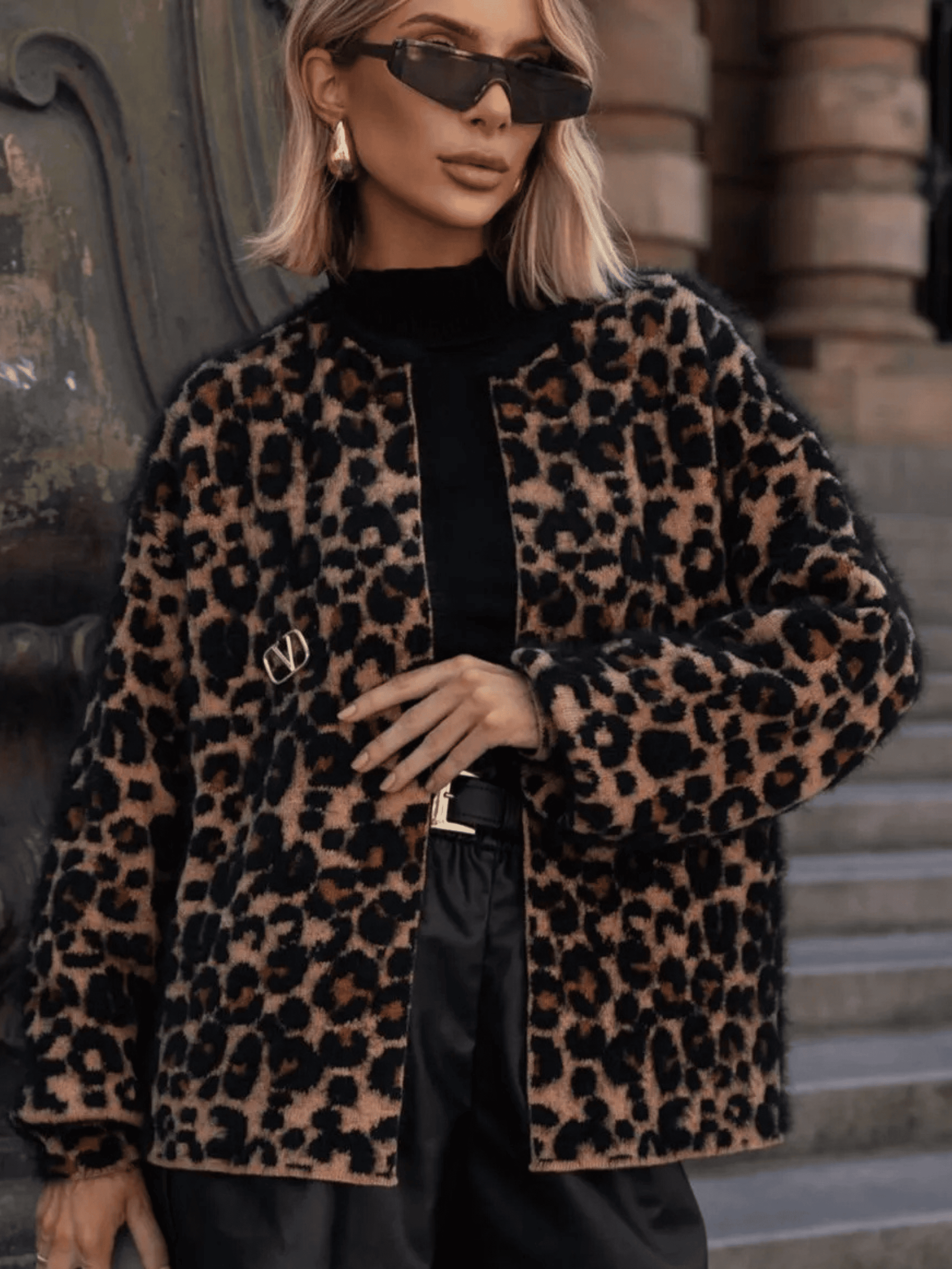 Casaco Feminino de Tricô Onça Angorá