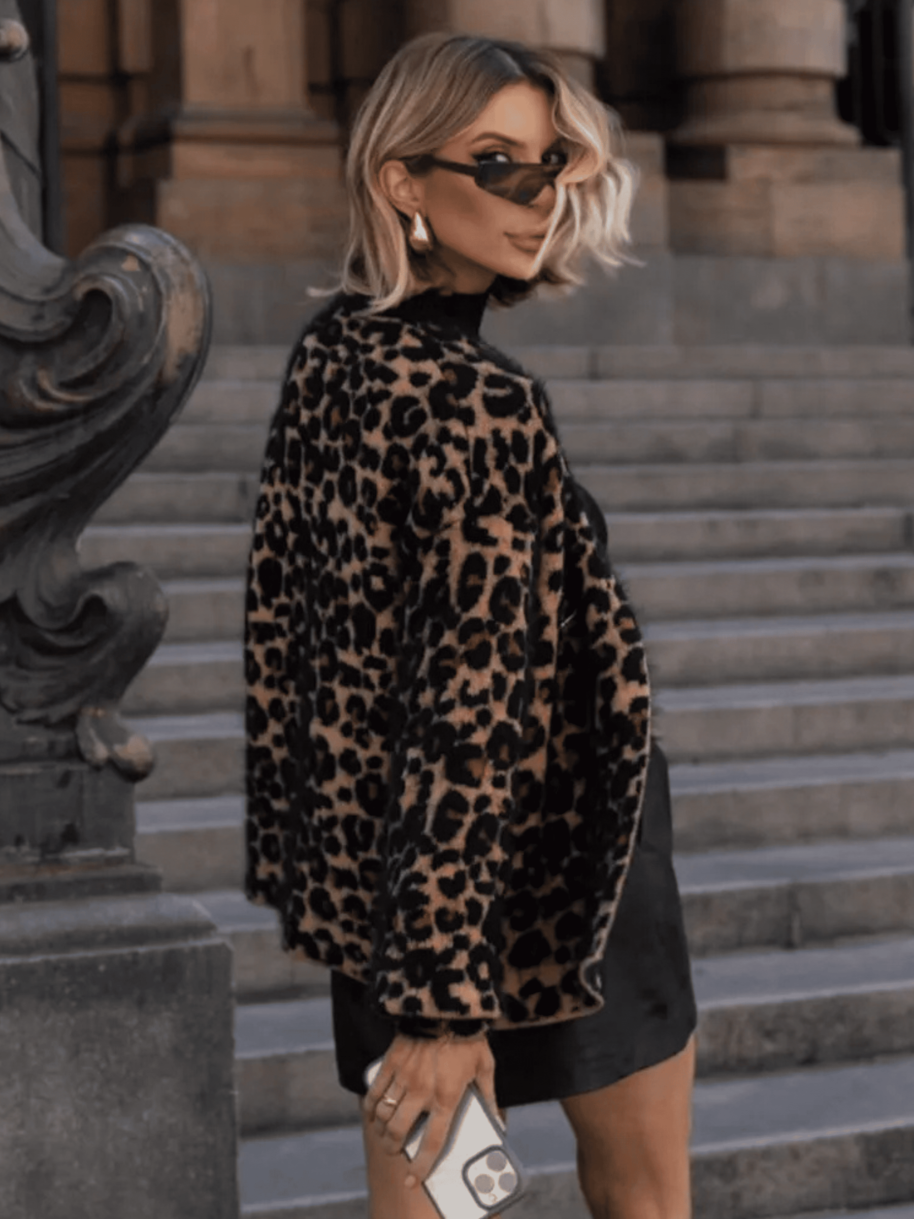 Casaco Feminino de Tricô Onça Angorá