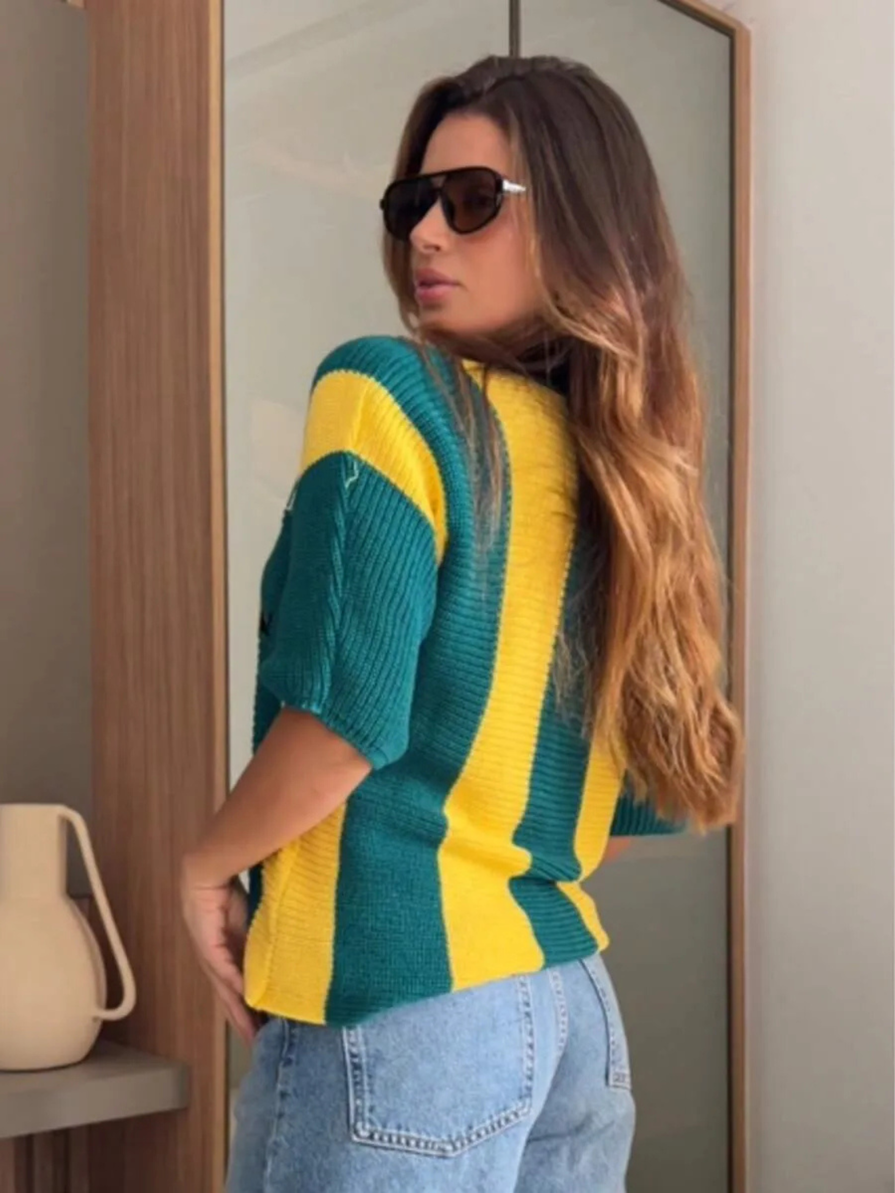 Blusa Feminina de Tricô do Brasil