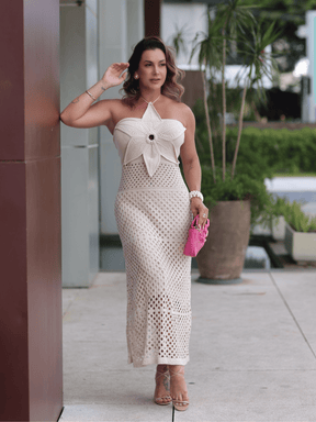 Vestido de Tricô Flor Jasmin