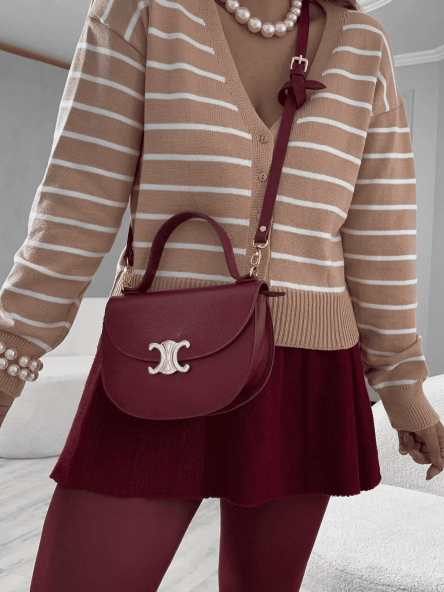 Casaco Feminino de Tricô Violeta