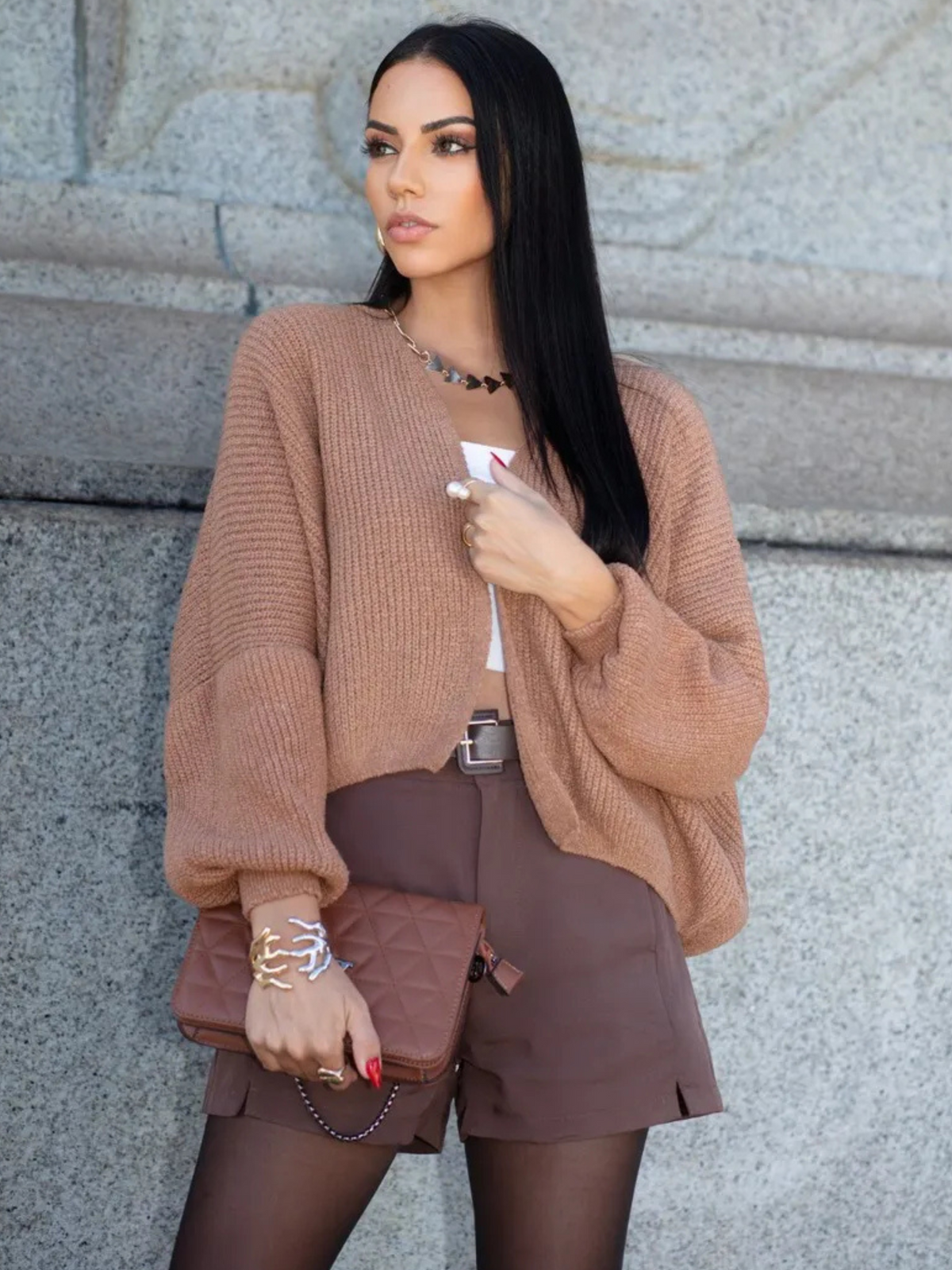 Casaco Feminino de Tricô Lizie