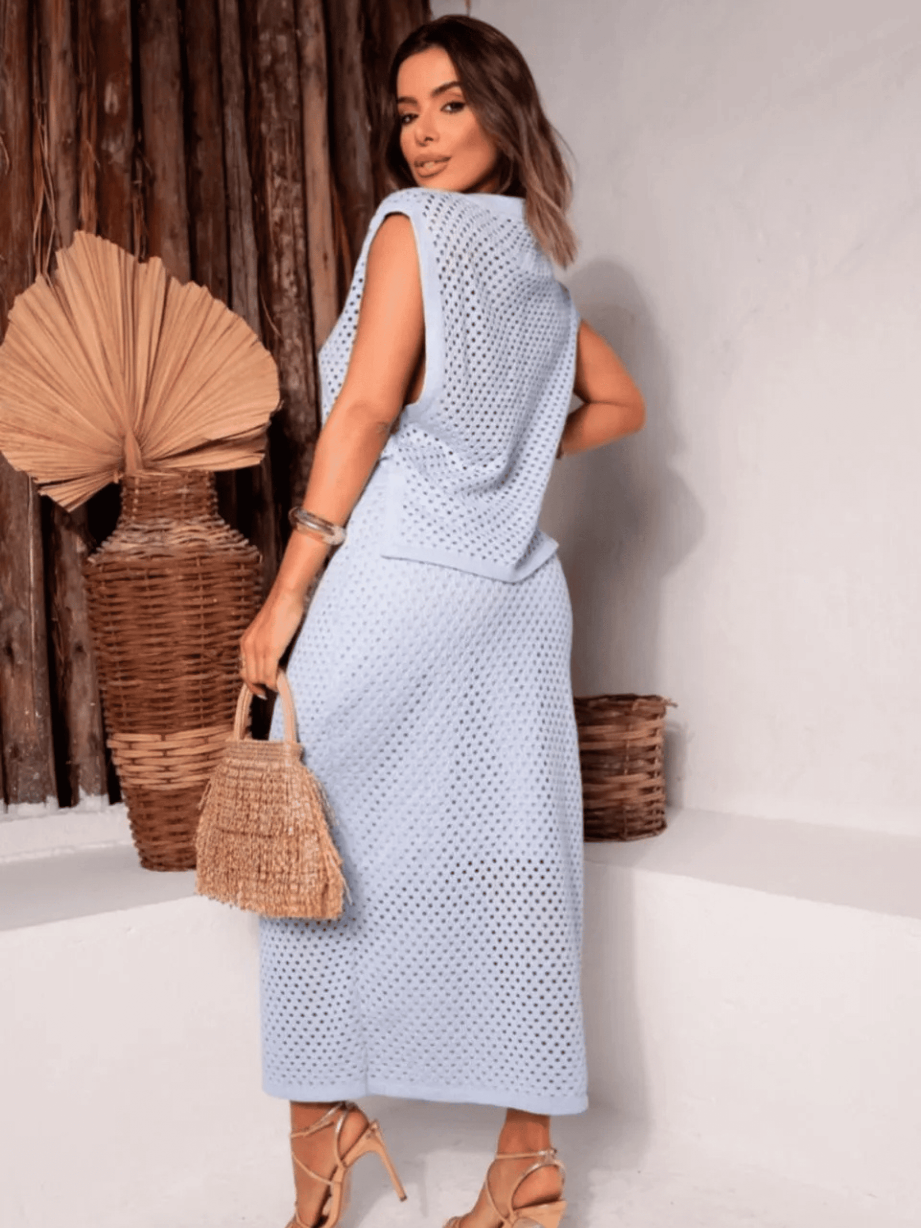 Conjunto de Tricô Colmeia