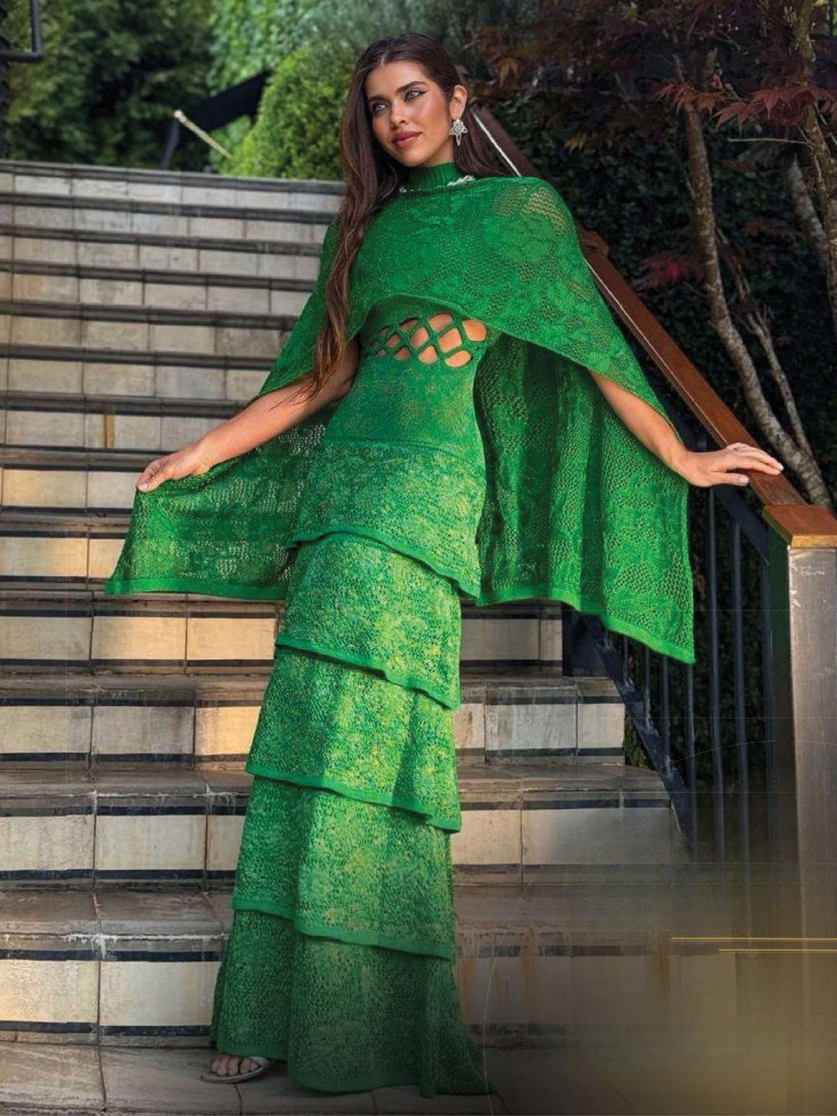 Vestido de Tricô Margareth + Pelerine