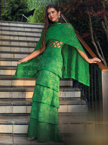 Vestido de Tricô Margareth + Pelerine