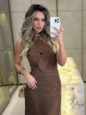 Vestido de Tricô Flor Jasmin
