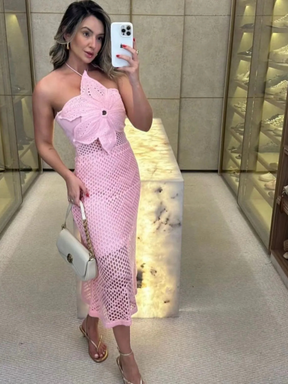 Vestido de Tricô Flor Jasmin
