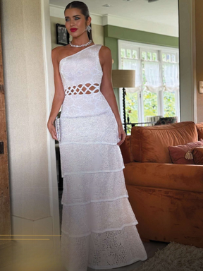 Vestido de Tricô Margareth + Pelerine