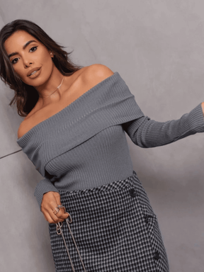 Blusa Feminina de Tricô Mikaelly