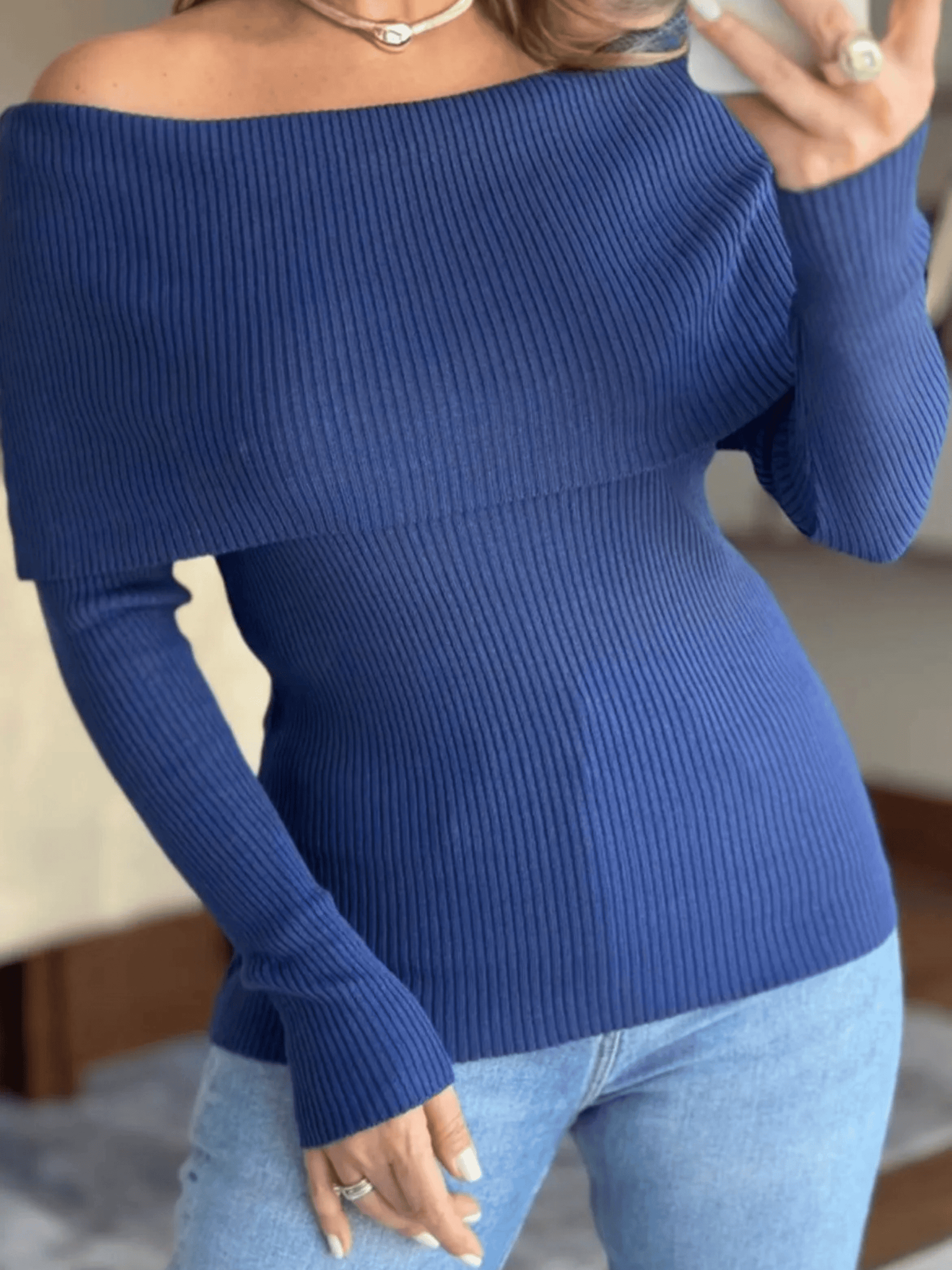 Blusa Feminina de Tricô Mikaelly