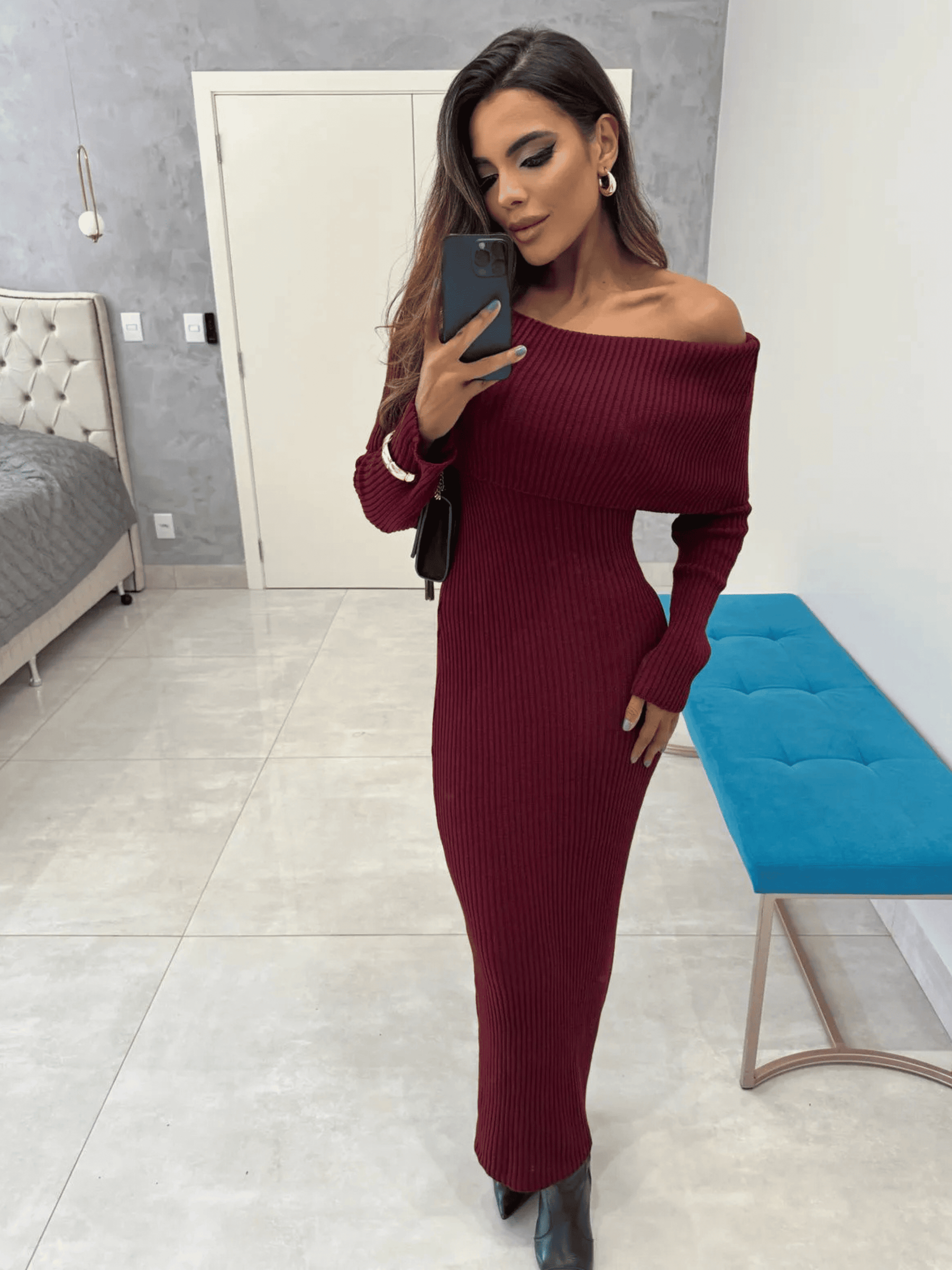 Vestido de Tricô Lila