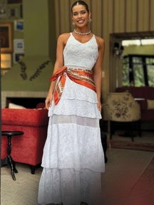 Vestido de Tricô Anelise + Pelerine