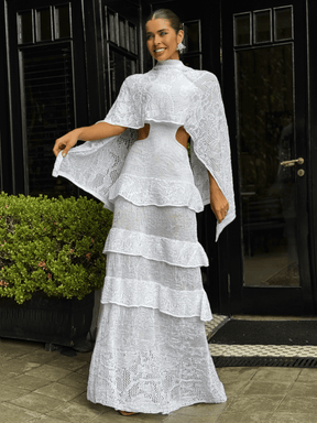 Vestido de Tricô Cinthia + Pelerine