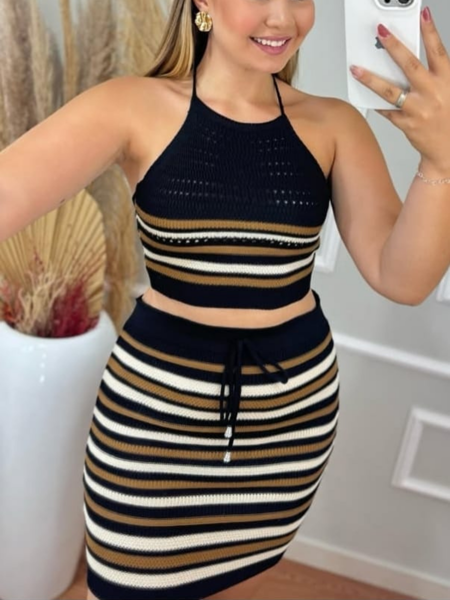 Saída de Praia de Tricô Magali - Conjuntinho de Tricot