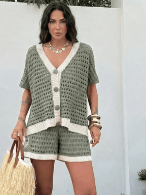 Conjunto de Tricô Violeta