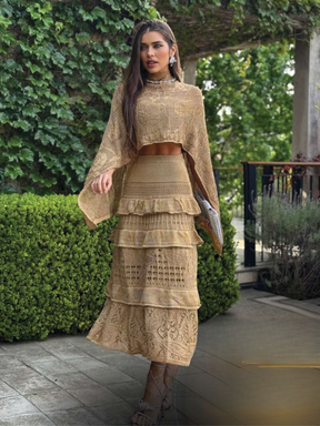 Vestido de Tricô Isabela + Pelerine