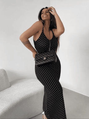 Vestido de Tricô Poá