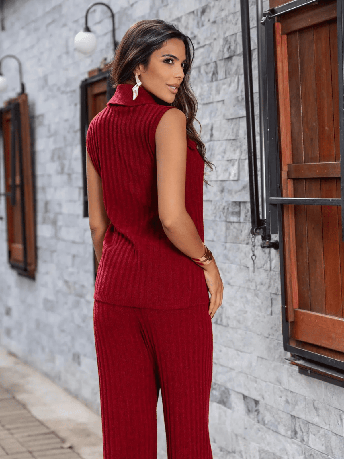 Conjunto de Tricô Noruega