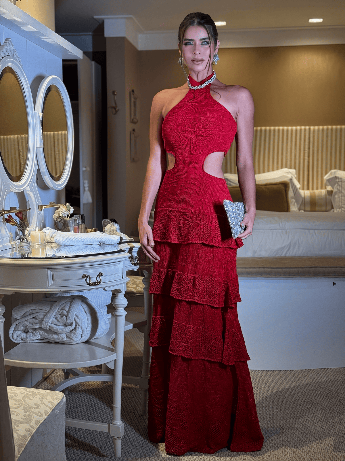 Vestido de Tricô Cinthia + Pelerine