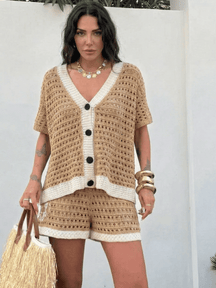 Conjunto de Tricô Violeta