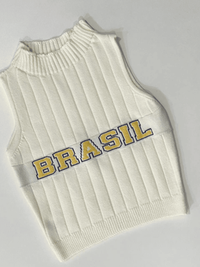 Regata Feminina de Tricô Canelada Brasil