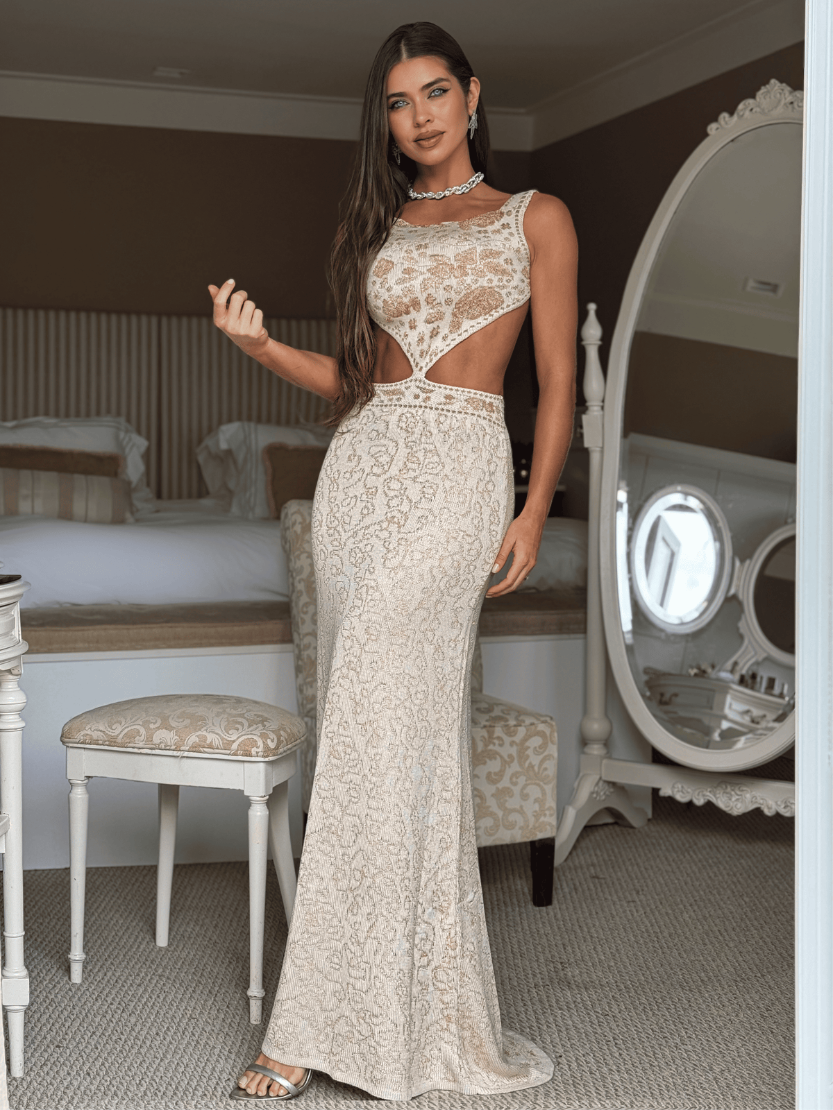 Vestido de Tricô Leila + Pelerine