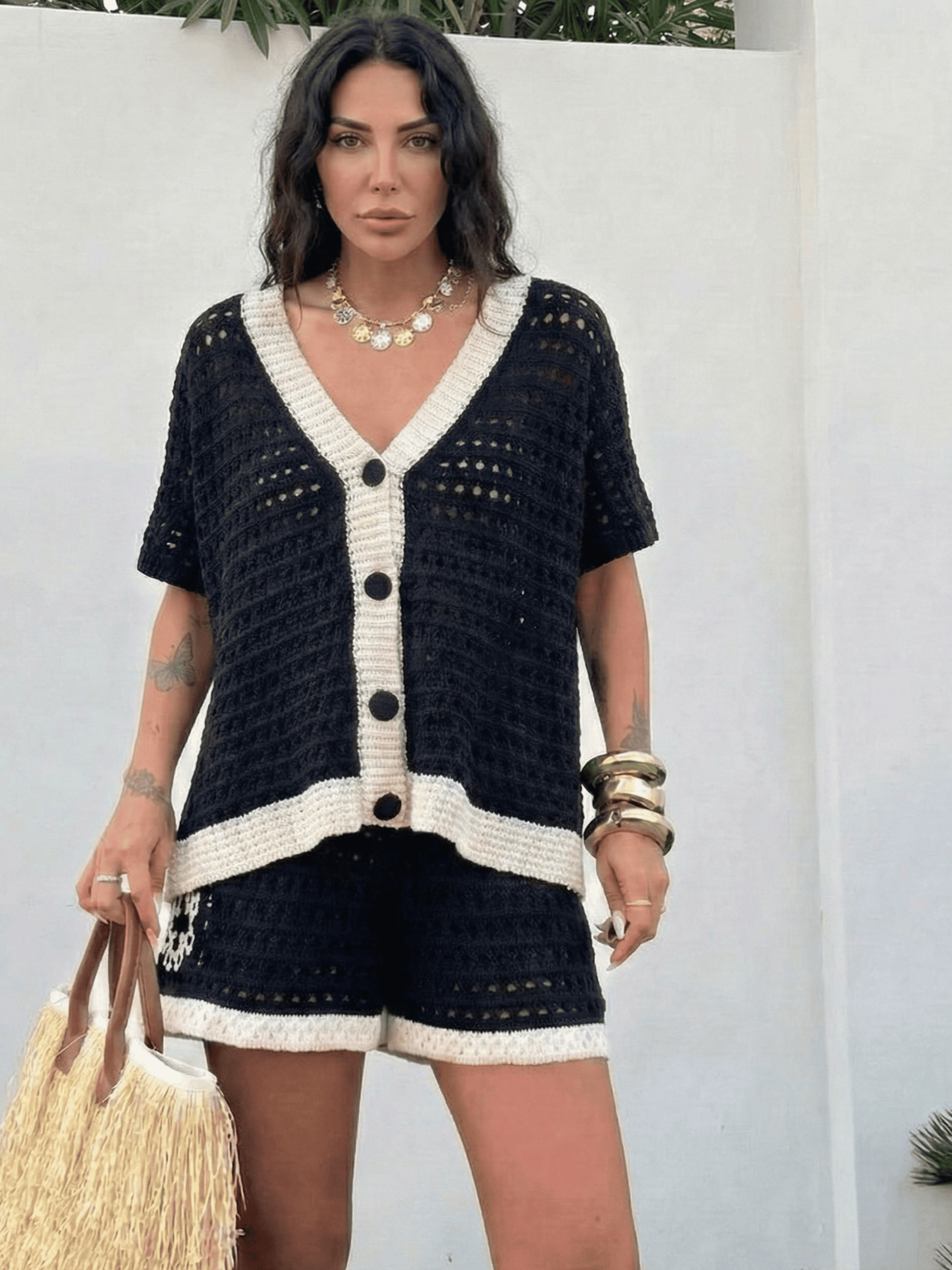 Conjunto de Tricô Violeta