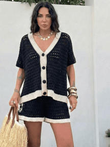 Conjunto de Tricô Violeta