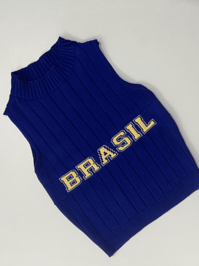 Regata Feminina de Tricô Canelada Brasil