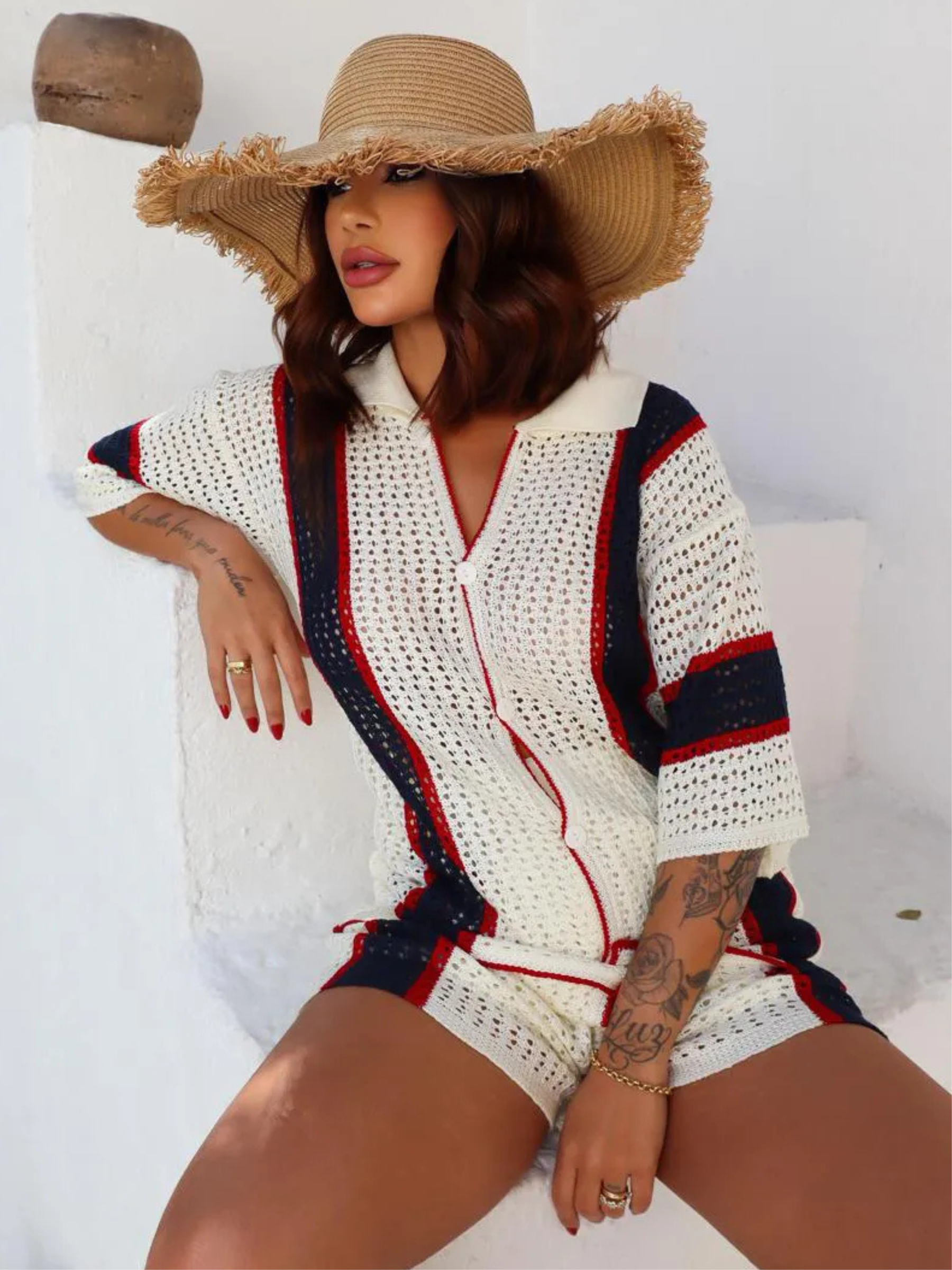 Saída de Praia de Tricô Califórnia