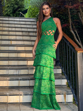 Vestido de Tricô Margareth + Pelerine