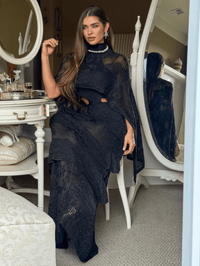 Vestido de Tricô Cinthia + Pelerine