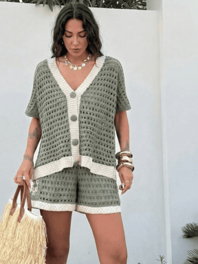 Conjunto de Tricô Violeta