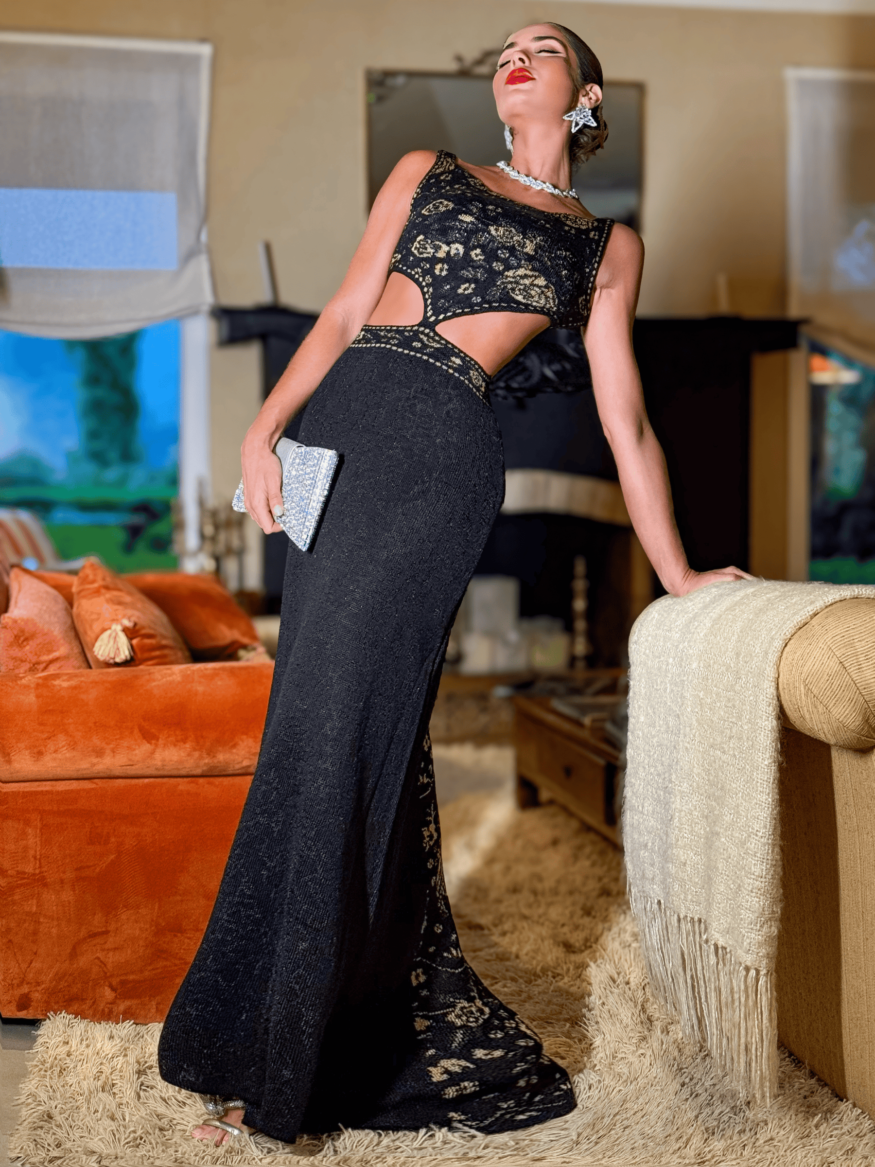 Vestido de Tricô Leila + Pelerine