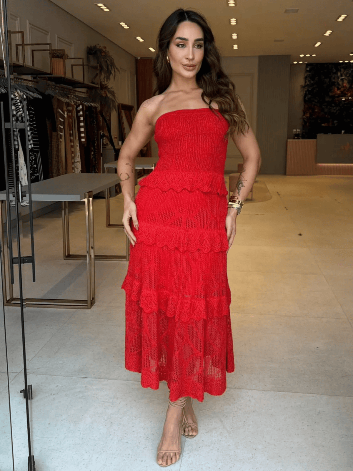 Vestido de Tricô Franciny - Coleção Natal e Réveillon