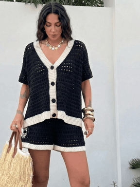 Conjunto de Tricô Violeta