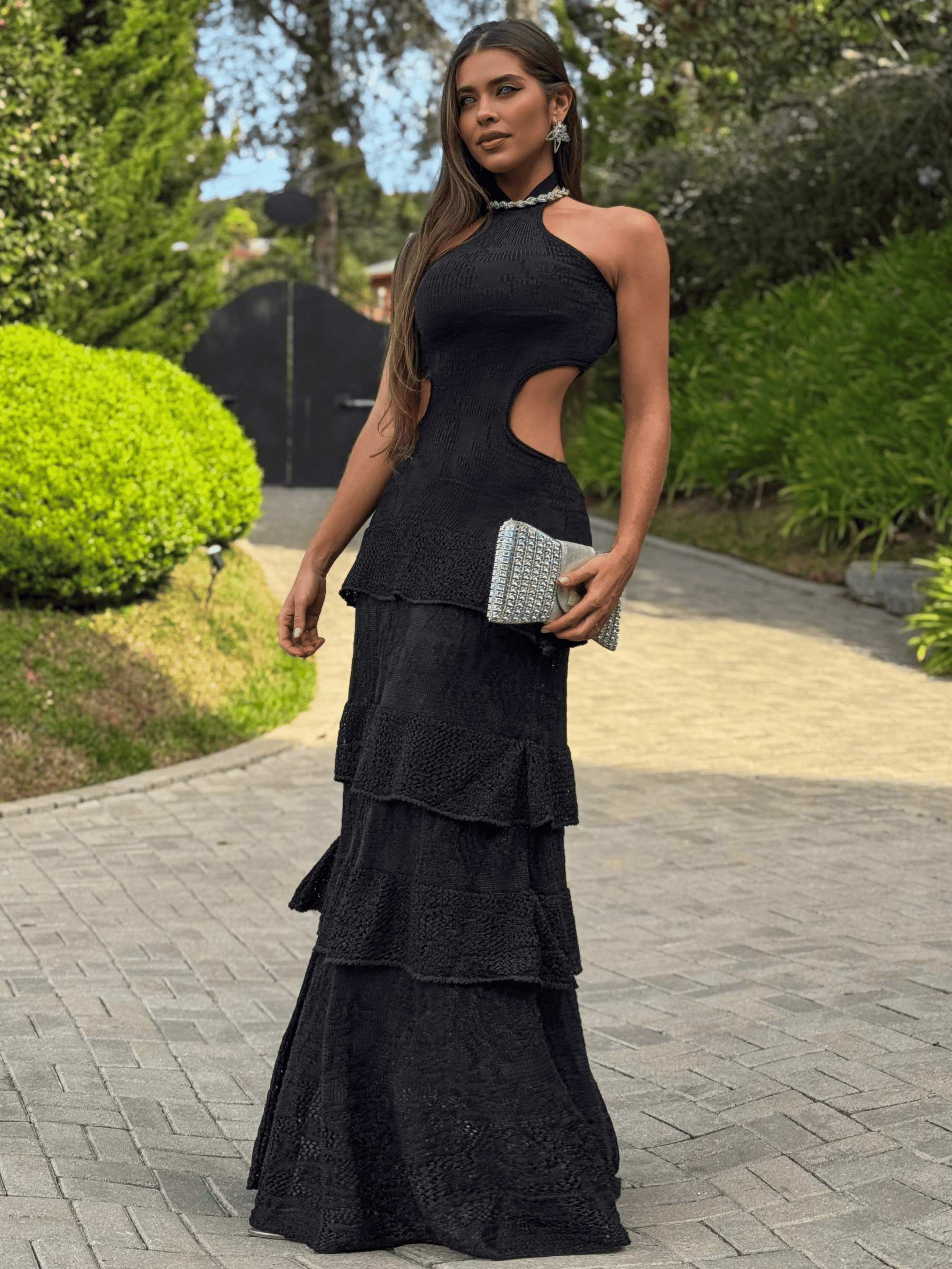 Vestido de Tricô Cinthia + Pelerine