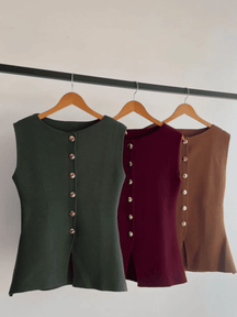 Colete Feminino de Tricô Ully