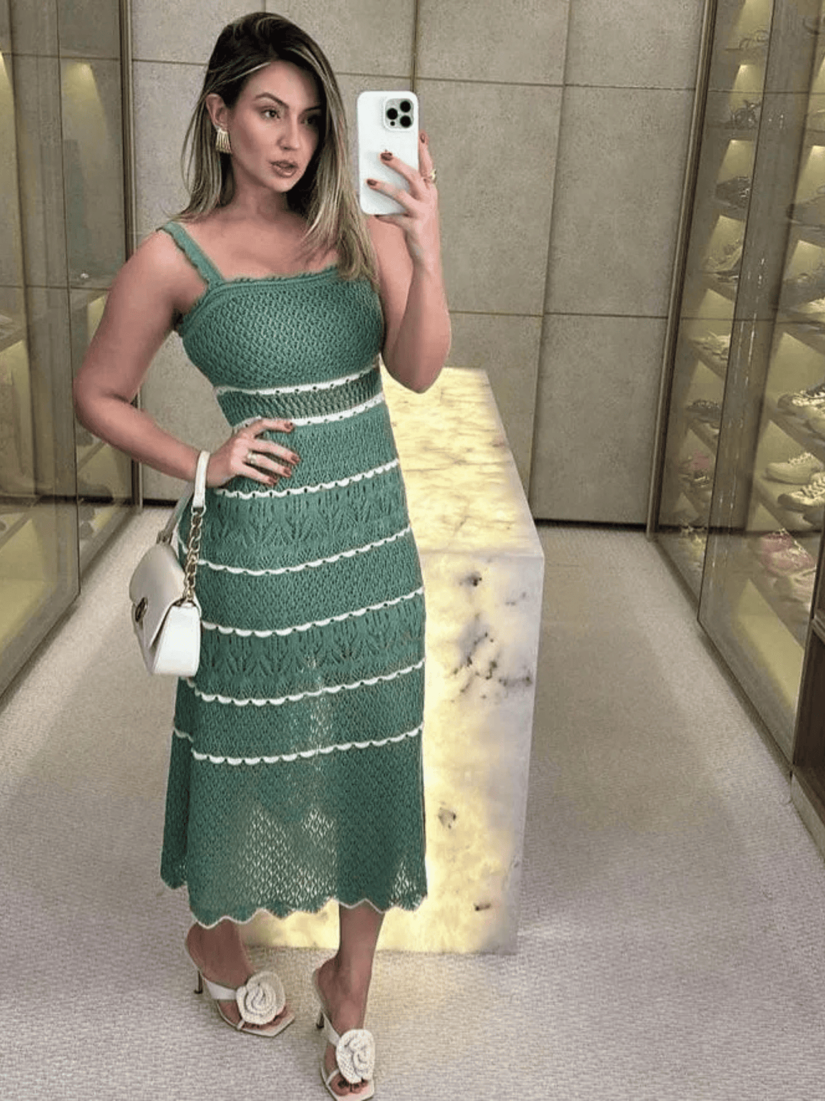 Vestido de Tricô Alessandra - Coleção Natal e Réveillon