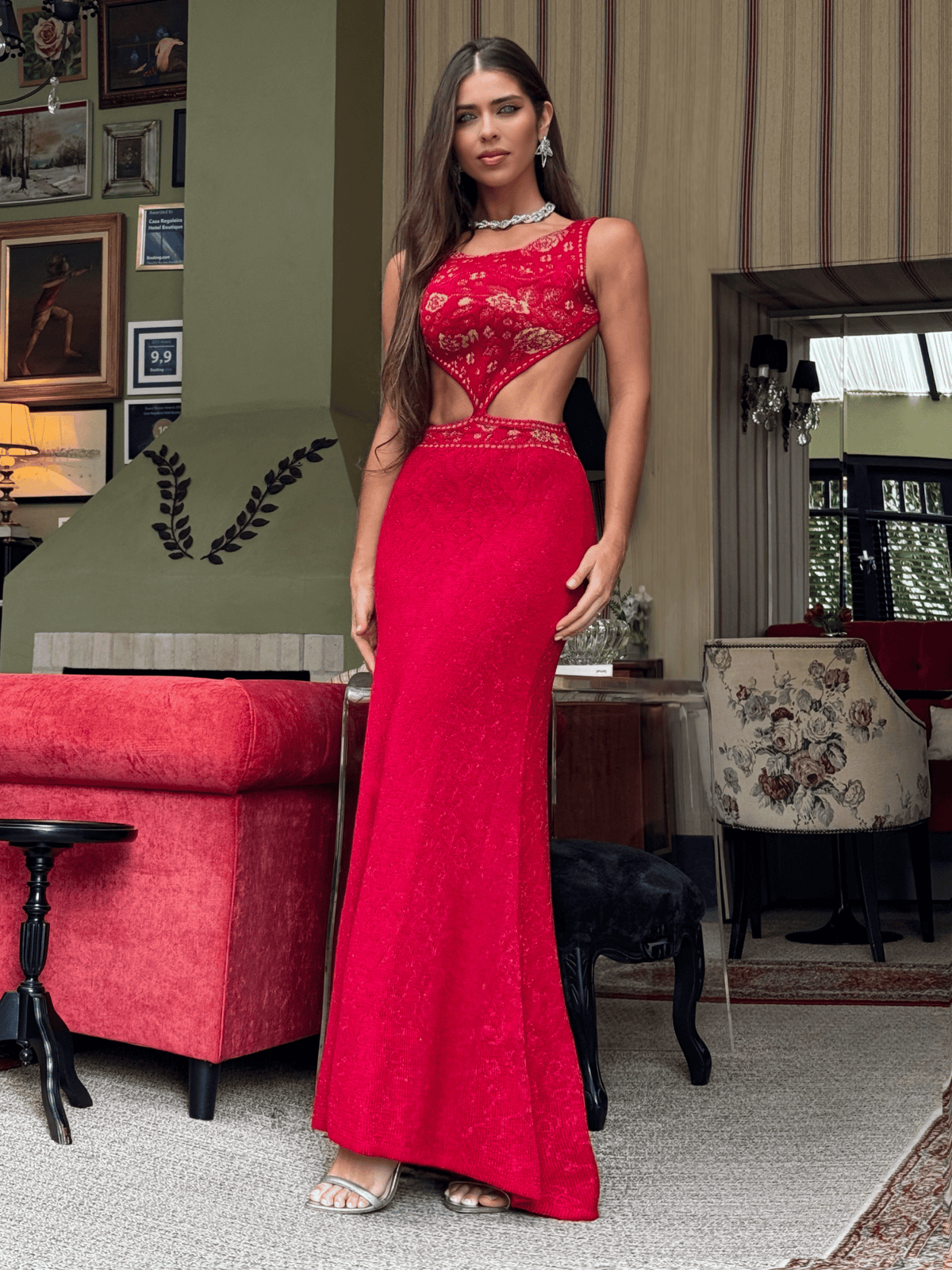 Vestido de Tricô Leila + Pelerine