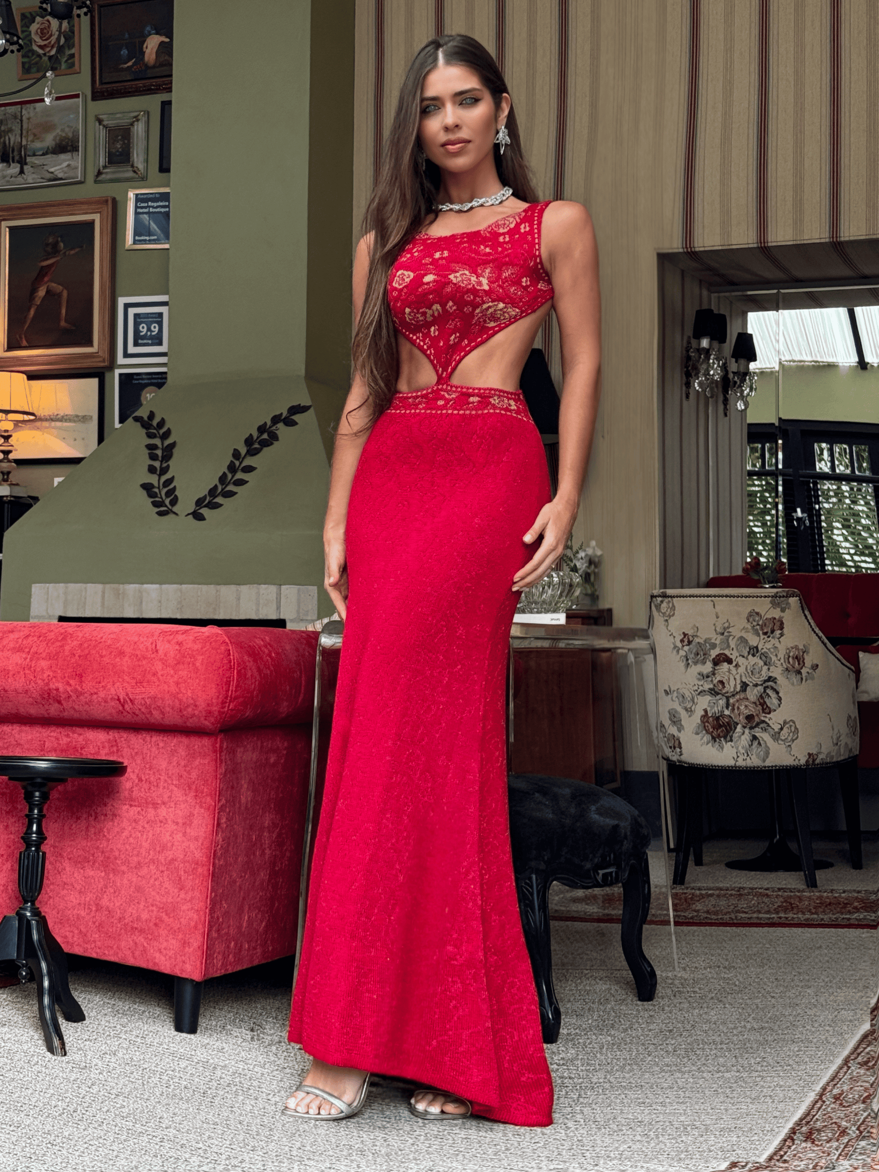 Vestido de Tricô Leila + Pelerine