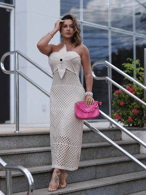 Vestido de Tricô Flor Jasmin
